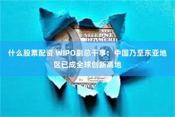 什么股票配资 WIPO副总干事：中国乃至东亚地区已成全球创新高地